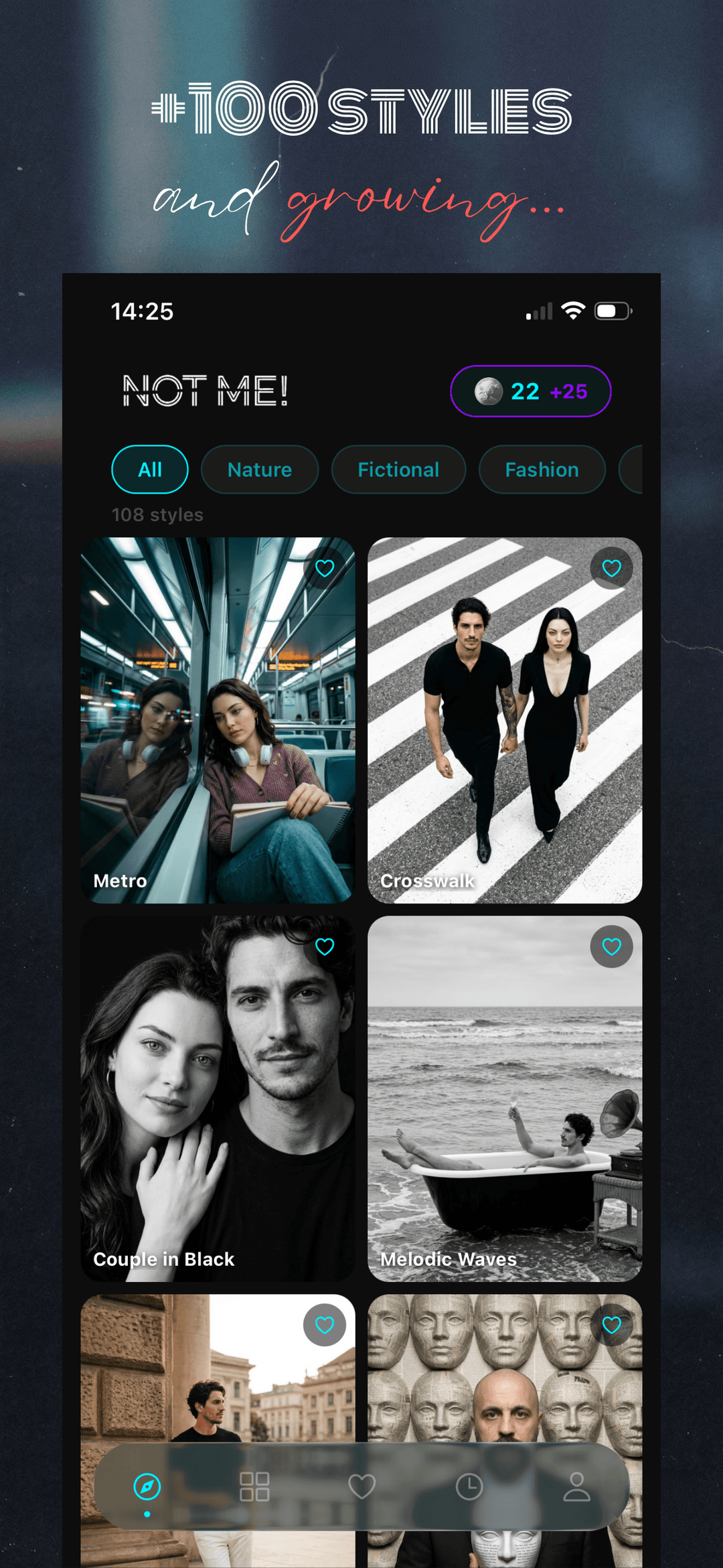 Not Me! Uygulama Ana Ekranı